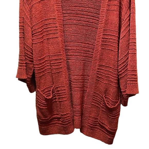 Old Navy Oversized Red Maroon Open Front Knit Cardigan Size XS - Picture 3 of 12